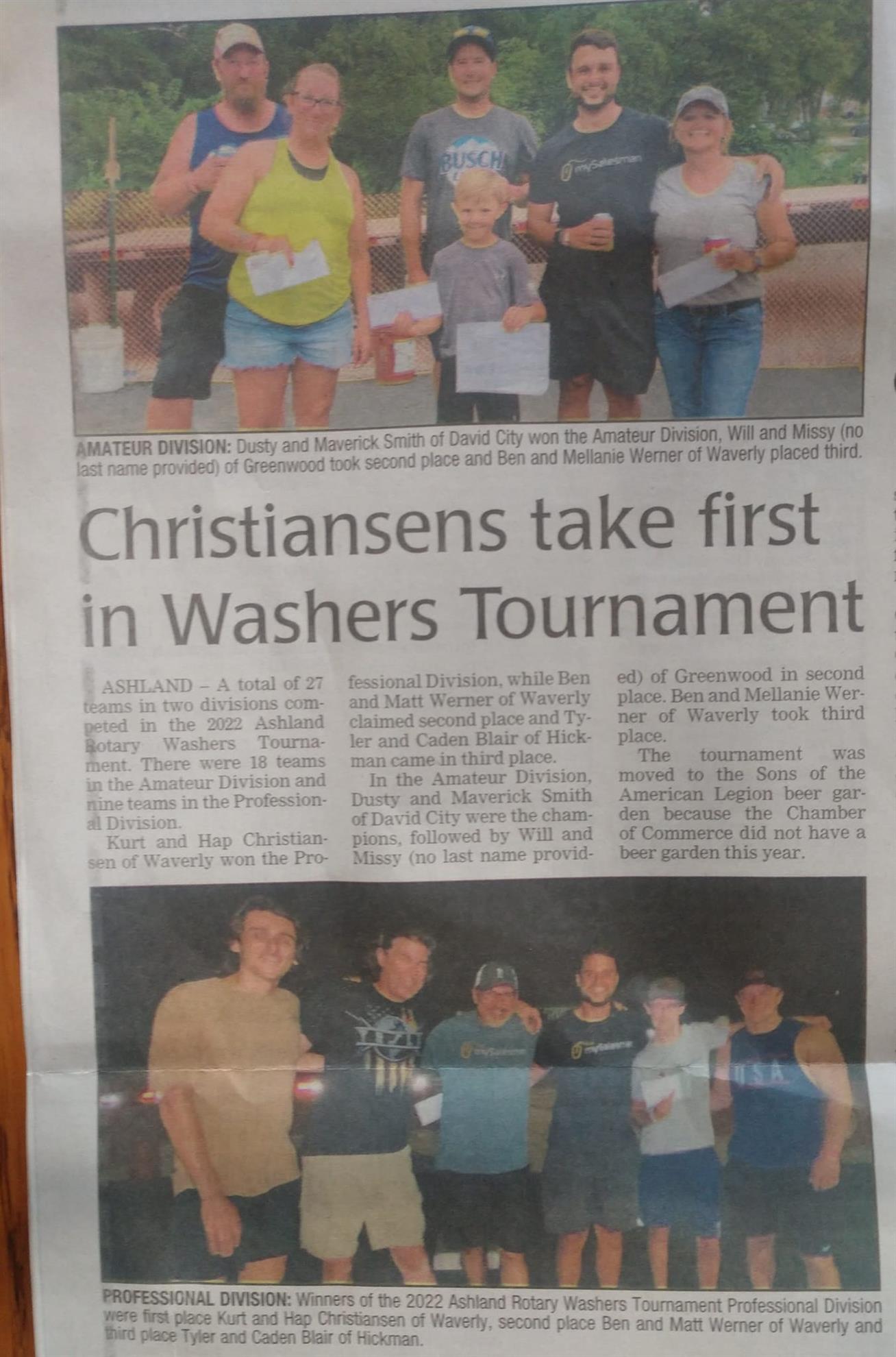 Ashland Rotary Club Washers Tournament In The News Rotary District 5650